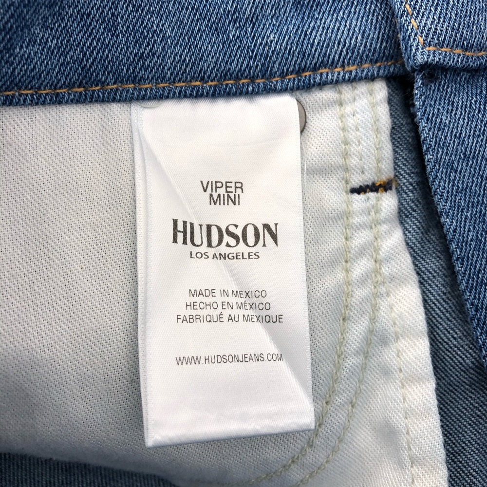 Hudson Jeans Blue Viper Denim Mini Skirt - Picture 5 of 6